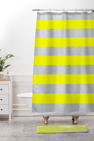 Holli Zollinger Bright Stripe Shower Curtain And Mat