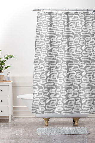 Holli Zollinger CERES ANI GREY Shower Curtain And Mat