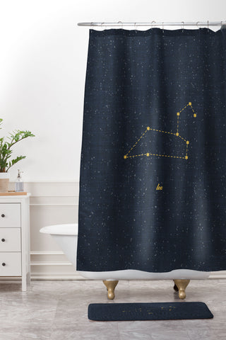 Holli Zollinger CONSTELLATION LEO Shower Curtain And Mat