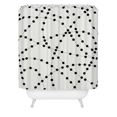 Holli Zollinger Dotted Black Line Shower Curtain