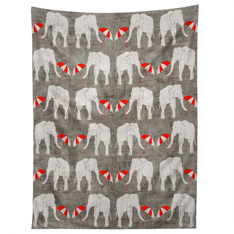 Holli Zollinger Elephant And Umbrella Tapestry