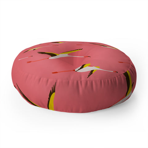 Holli Zollinger Flamingo Crush Floor Pillow Round