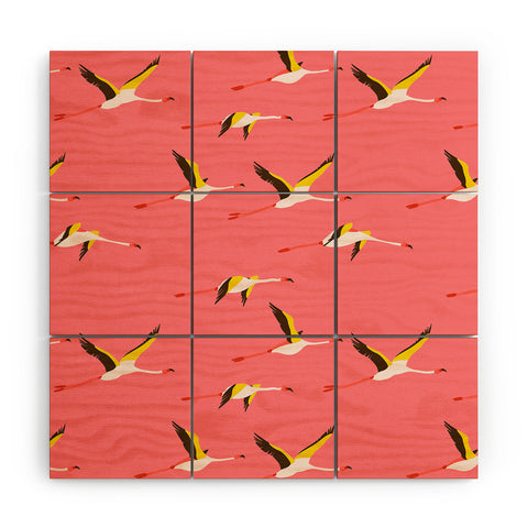 Holli Zollinger Flamingo Crush Wood Wall Mural