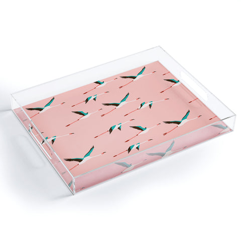 Holli Zollinger Flamingo Pink Acrylic Tray