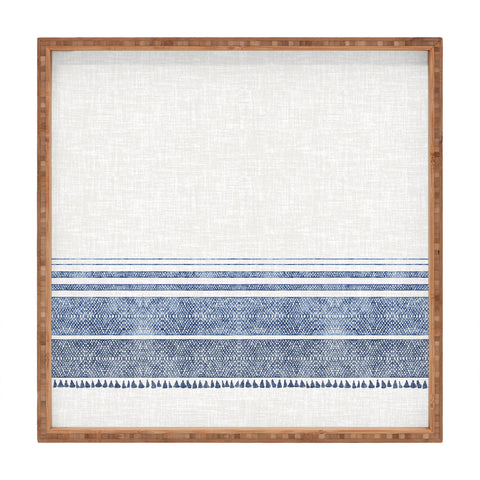 Holli Zollinger FRENCH LINEN CHAMBRAY TASSEL Square Tray