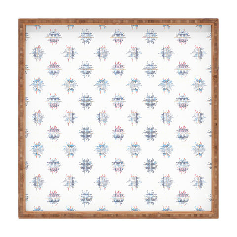 Holli Zollinger FRENCH LINEN IKAT DOT Square Tray