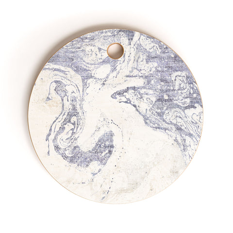 Holli Zollinger FRENCH LINEN MARBLE Cutting Board Round