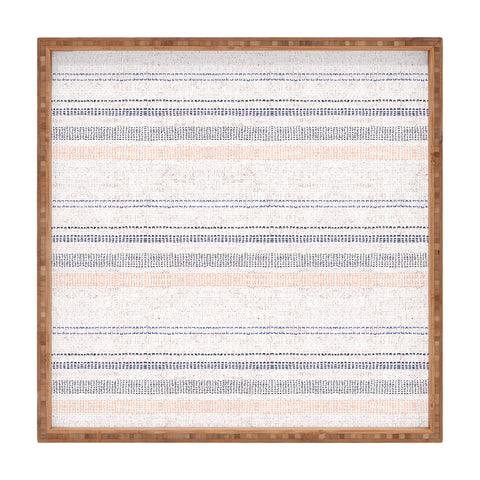 Holli Zollinger FRENCH LINEN STRIPE NAVY Square Tray