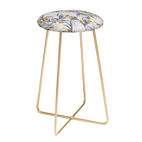 Holli Zollinger FRENCH LINEN THISTLE Counter Stool