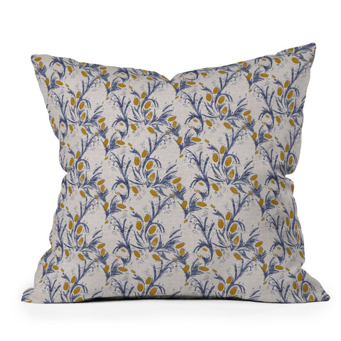 Holli Zollinger FRENCH LINEN THISTLE Throw Pillow