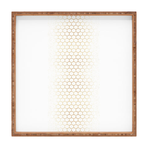Holli Zollinger GOLD HONEYCOMB Square Tray