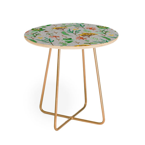 Holli Zollinger HERBAL STUDY LINEN Round Side Table