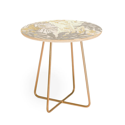 Holli Zollinger JUNGLE TIGER LINEN Round Side Table