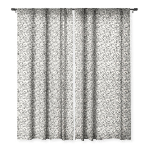 Holli Zollinger JUNGLIA CHARCOAL Sheer Window Curtain