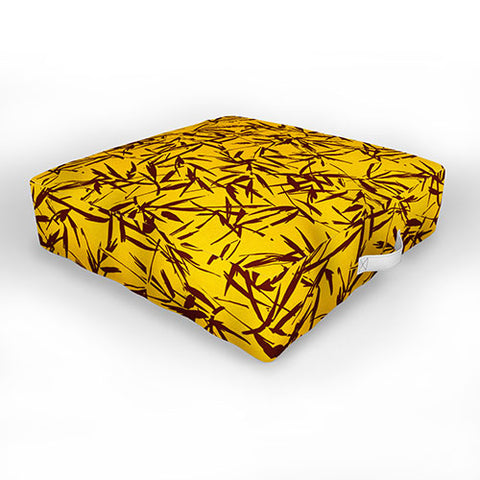 Holli Zollinger JUNGLIA PALM GOLD Outdoor Floor Cushion