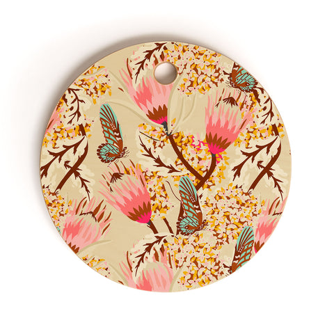 Holli Zollinger MADAMOISELLE TEMPLE BUTTERFLY Cutting Board Round