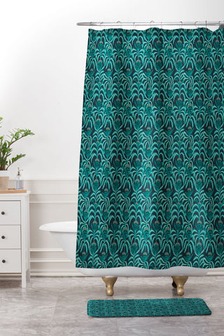 Holli Zollinger MAISEY TEAL Shower Curtain And Mat