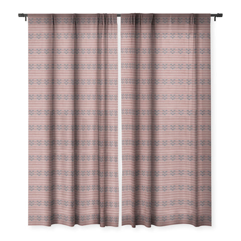 Holli Zollinger MARSALA STRIPE Sheer Window Curtain