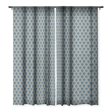 Holli Zollinger MOSAIC SCALLOP BLUE Sheer Non Repeat