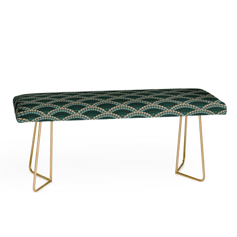 Holli Zollinger MOSAIC SCALLOP TEAL Bench