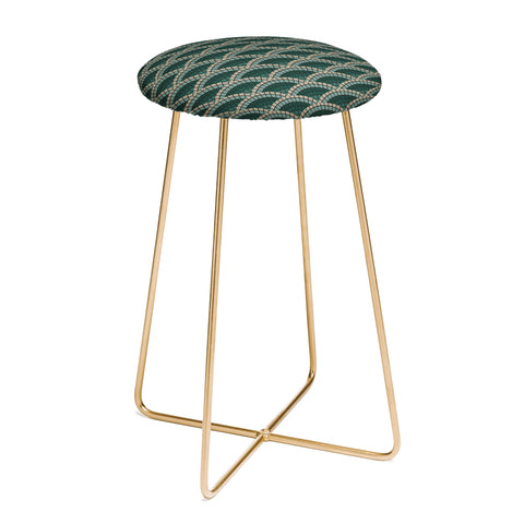 Holli Zollinger MOSAIC SCALLOP TEAL Counter Stool