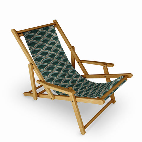 Holli Zollinger MOSAIC SCALLOP TEAL Sling Chair