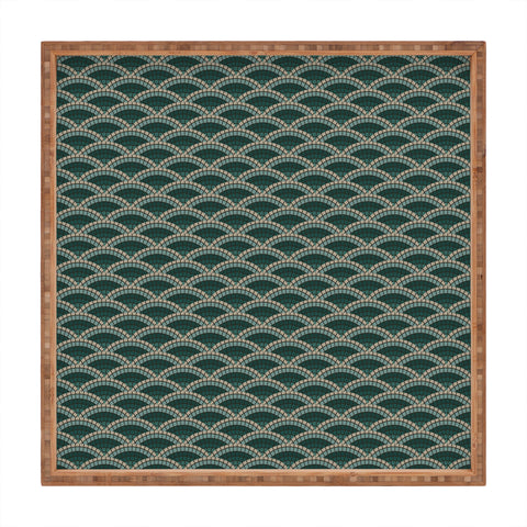 Holli Zollinger MOSAIC SCALLOP TEAL Square Tray