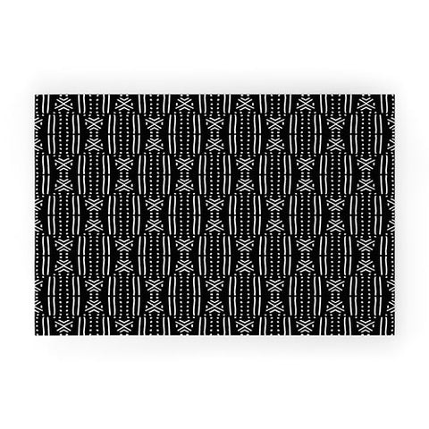 Holli Zollinger MUDCLOTH BLACK Welcome Mat