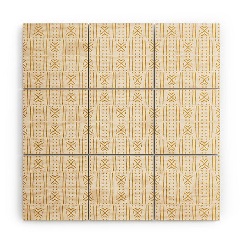 Holli Zollinger MUDCLOTH GOLD Wood Wall Mural