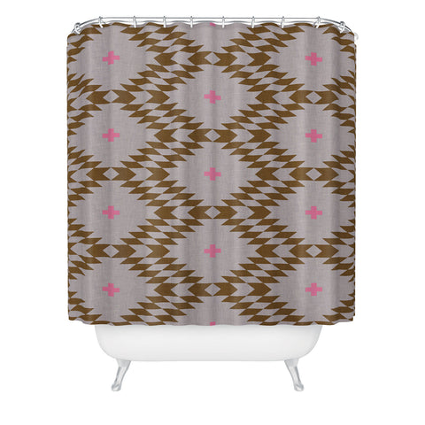 Holli Zollinger Native Natural Plus Pink Shower Curtain