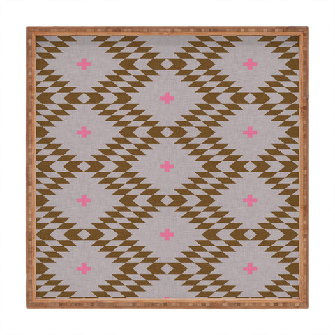 Holli Zollinger Native Natural Plus Pink Square Tray