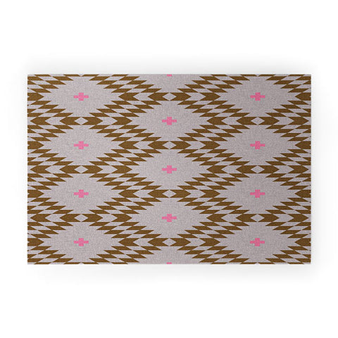 Holli Zollinger Native Natural Plus Pink Welcome Mat