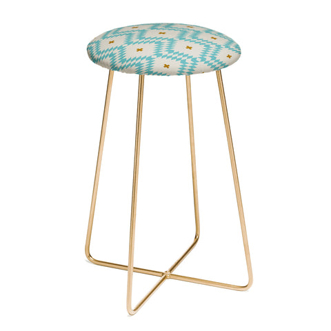 Holli Zollinger Native Natural Plus Turquoise Counter Stool