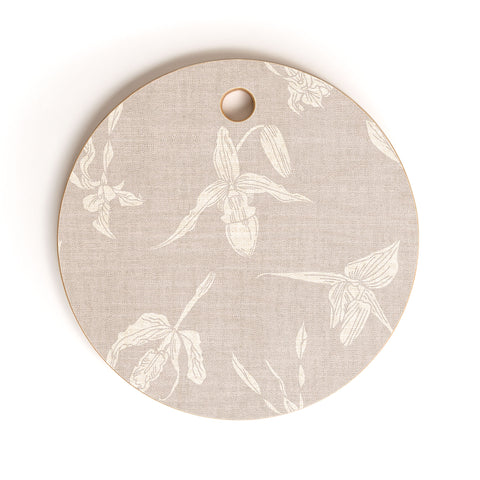 Holli Zollinger ORCHID LINEN Cutting Board Round