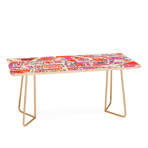 Holli Zollinger Paris Map Pink Coffee Table