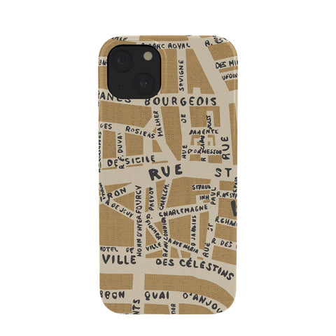 Holli Zollinger PARIS MAP RUSTIC Phone Case
