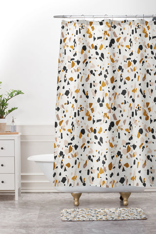Holli Zollinger TERRAZZO NATURAL Shower Curtain And Mat