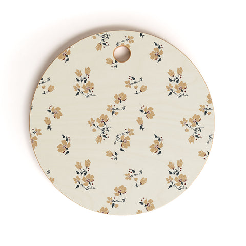 Holli Zollinger VINTAGE FLORAL NEUTRAL Cutting Board Round