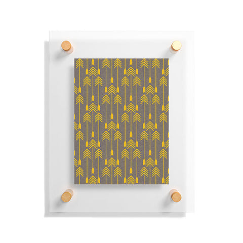 Holli Zollinger Yellow Arrow Floating Acrylic Print