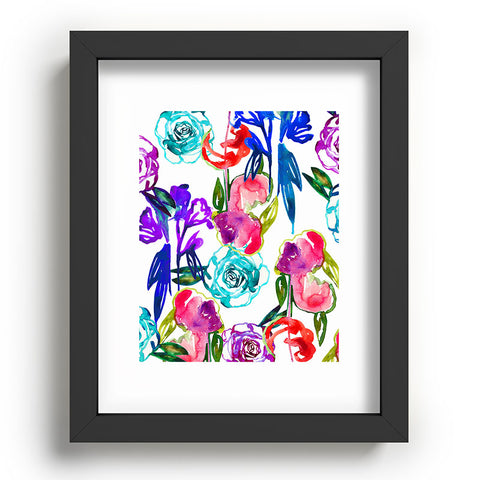 Holly Sharpe Abstract Watercolor Florals Recessed Framing Rectangle