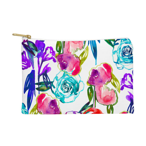 Holly Sharpe Abstract Watercolor Florals Pouch