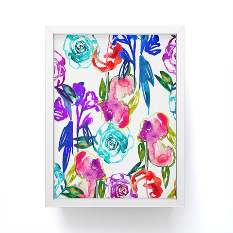 Holly Sharpe Abstract Watercolor Florals Framed Mini Art Print