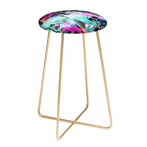 Holly Sharpe Black Orchid Counter Stool