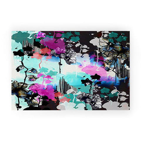 Holly Sharpe Black Orchid Welcome Mat