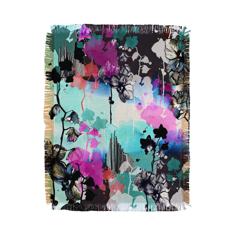 Holly Sharpe Black Orchid Throw Blanket