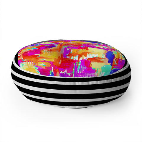 Holly Sharpe Colorful Chaos 1 Floor Pillow Round