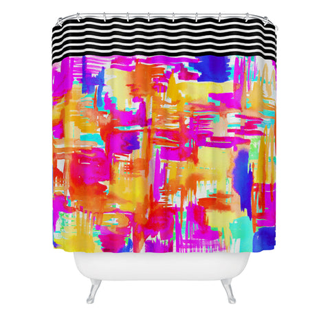 Holly Sharpe Colorful Chaos 1 Shower Curtain