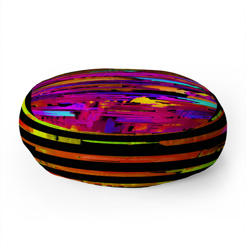 Holly Sharpe Colorful Chaos 2 Floor Pillow Round