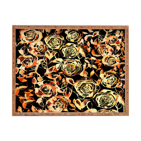 Holly Sharpe Golden Roses Rectangular Tray