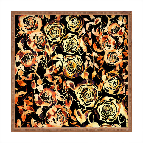 Holly Sharpe Golden Roses Square Tray